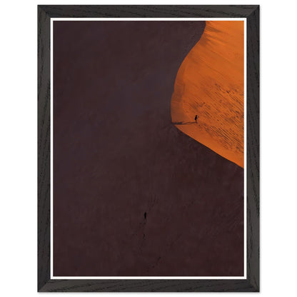 Affiche illustrée Marcheur solitaire Encadrée — poster rétro, impression beaux-arts 250g