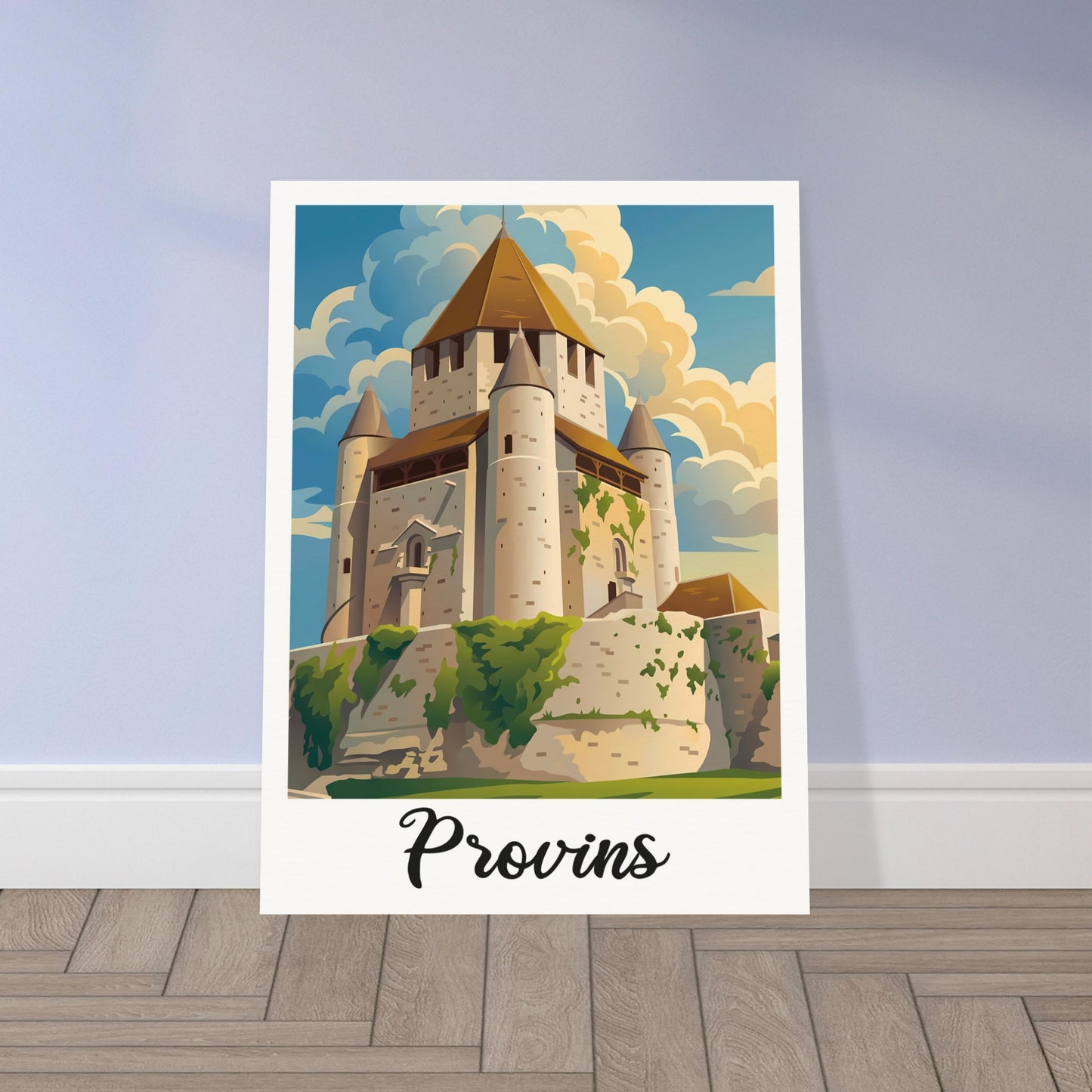 Affiche Provins, mise en situation dans un intérieur (vue 2)