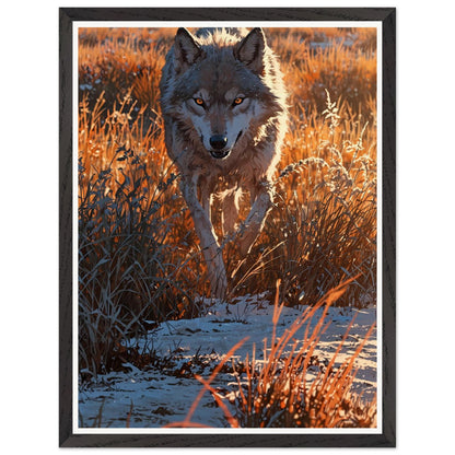 Affiche illustrée Louve Encadrée — poster rétro, impression beaux-arts 250g