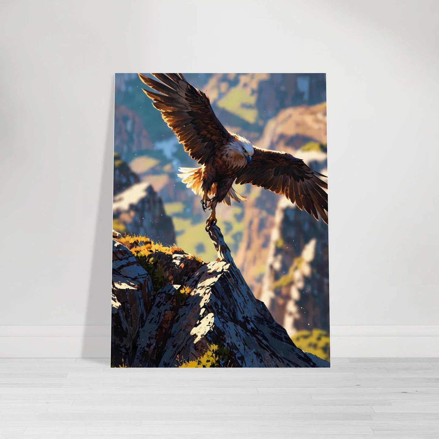 Affiche Aigle Royal, mise en situation dans un intérieur
