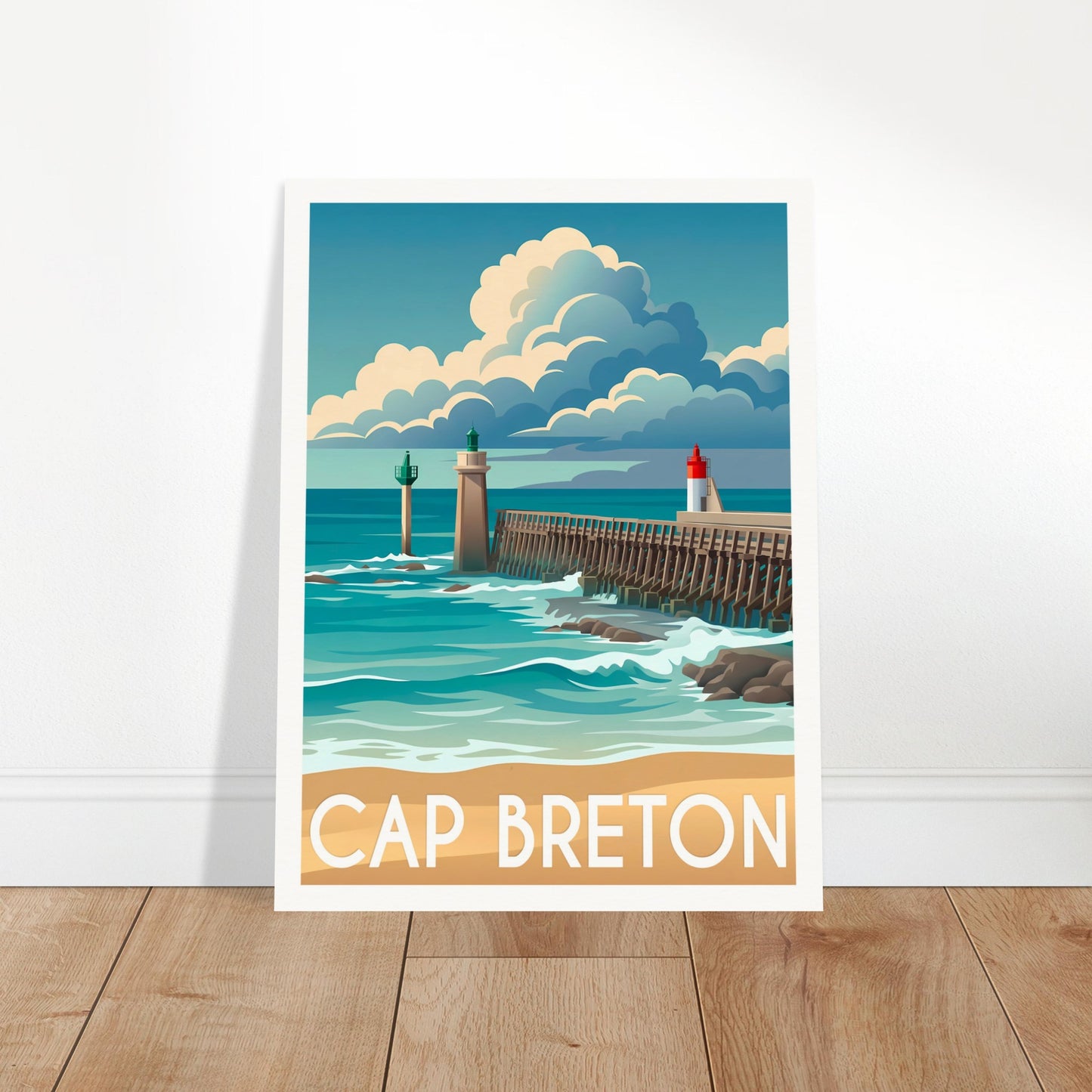 Affiche Capbreton, mise en situation dans un intérieur (vue 2)