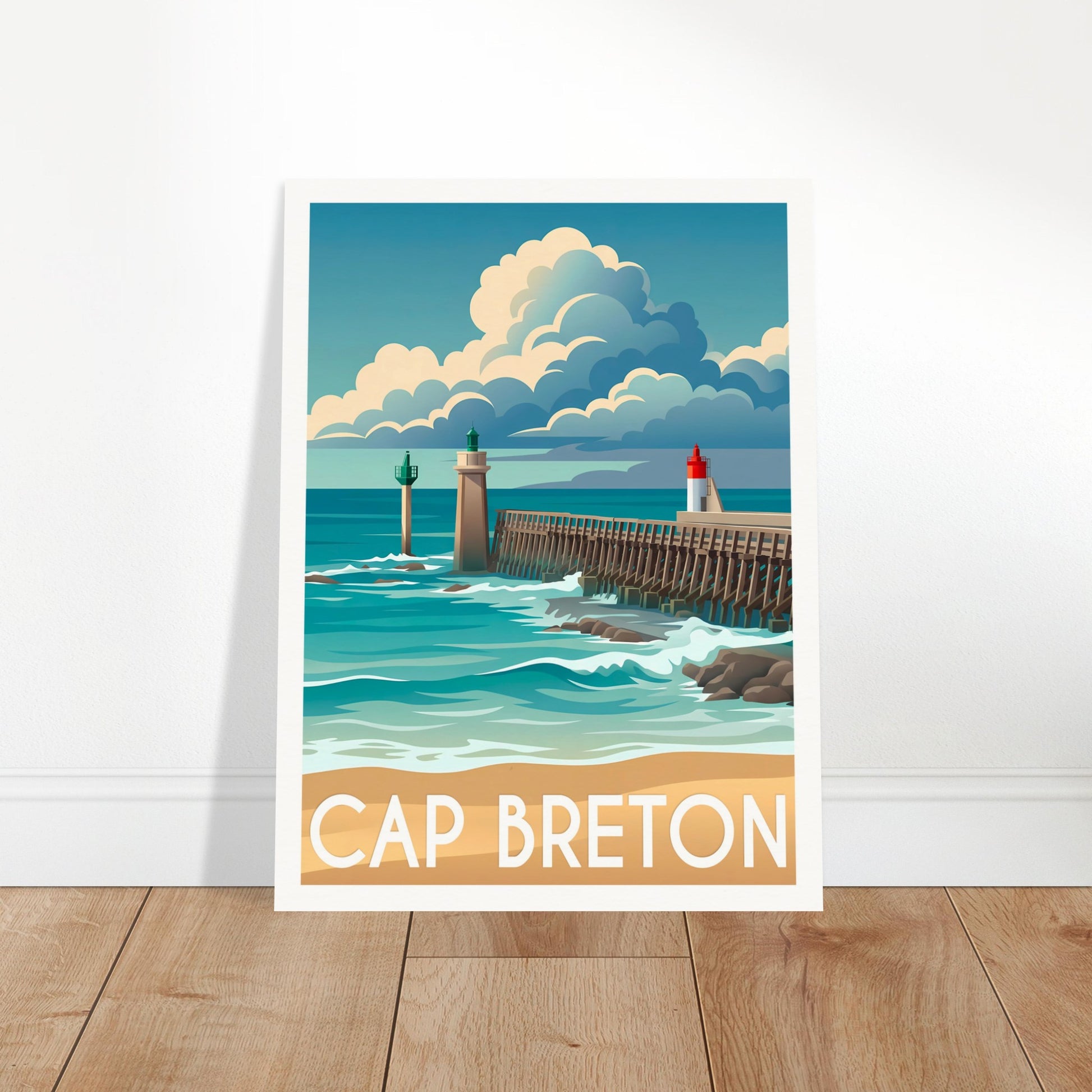 Affiche Capbreton, mise en situation dans un intérieur (vue 2)
