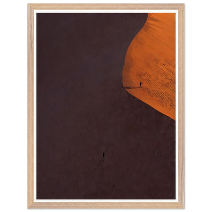 Affiche illustrée Marcheur solitaire Encadrée — poster rétro, impression beaux-arts 250g