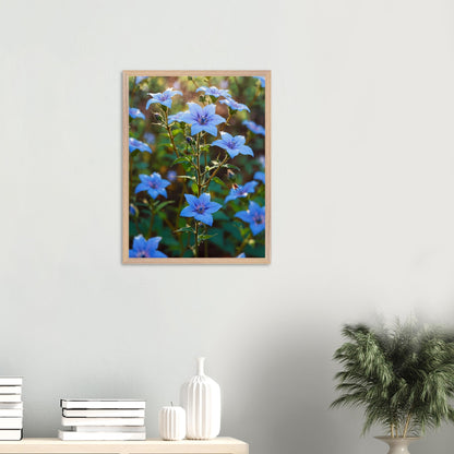 Affiche Champ de Bourrache Bleue encadrée, cadre bois (vue 5)