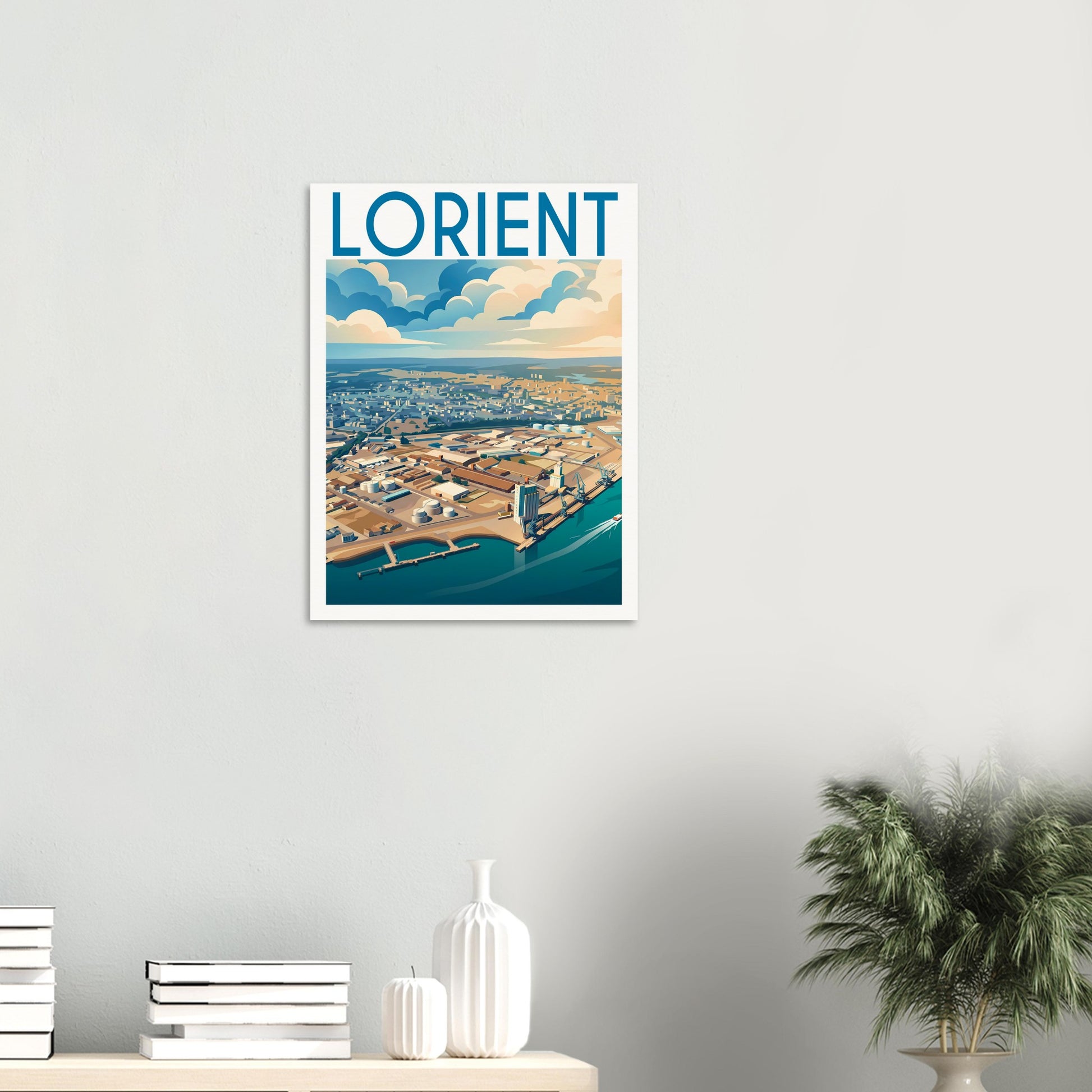 Affiche Lorient, mise en situation dans un intérieur