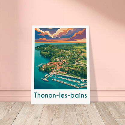 Affiche Thonon-les-Bains, mise en situation dans un intérieur (vue 2)