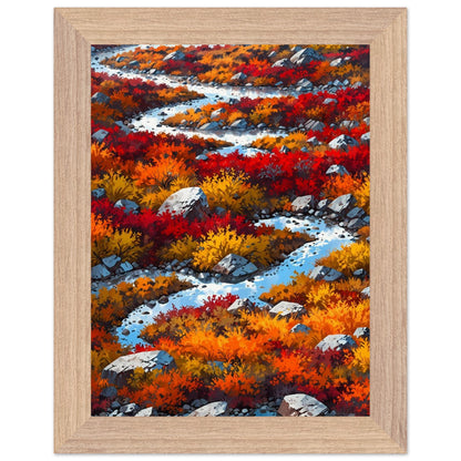 Affiche Toundra en Automne encadrée, cadre bois (vue 2)