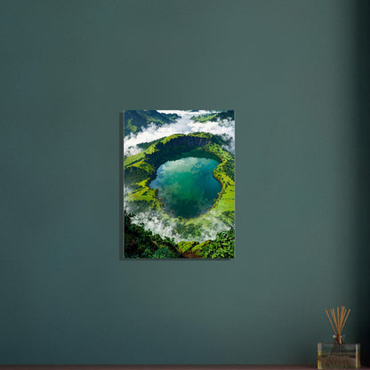 Affiche Paysage des Açores, mise en situation dans un intérieur