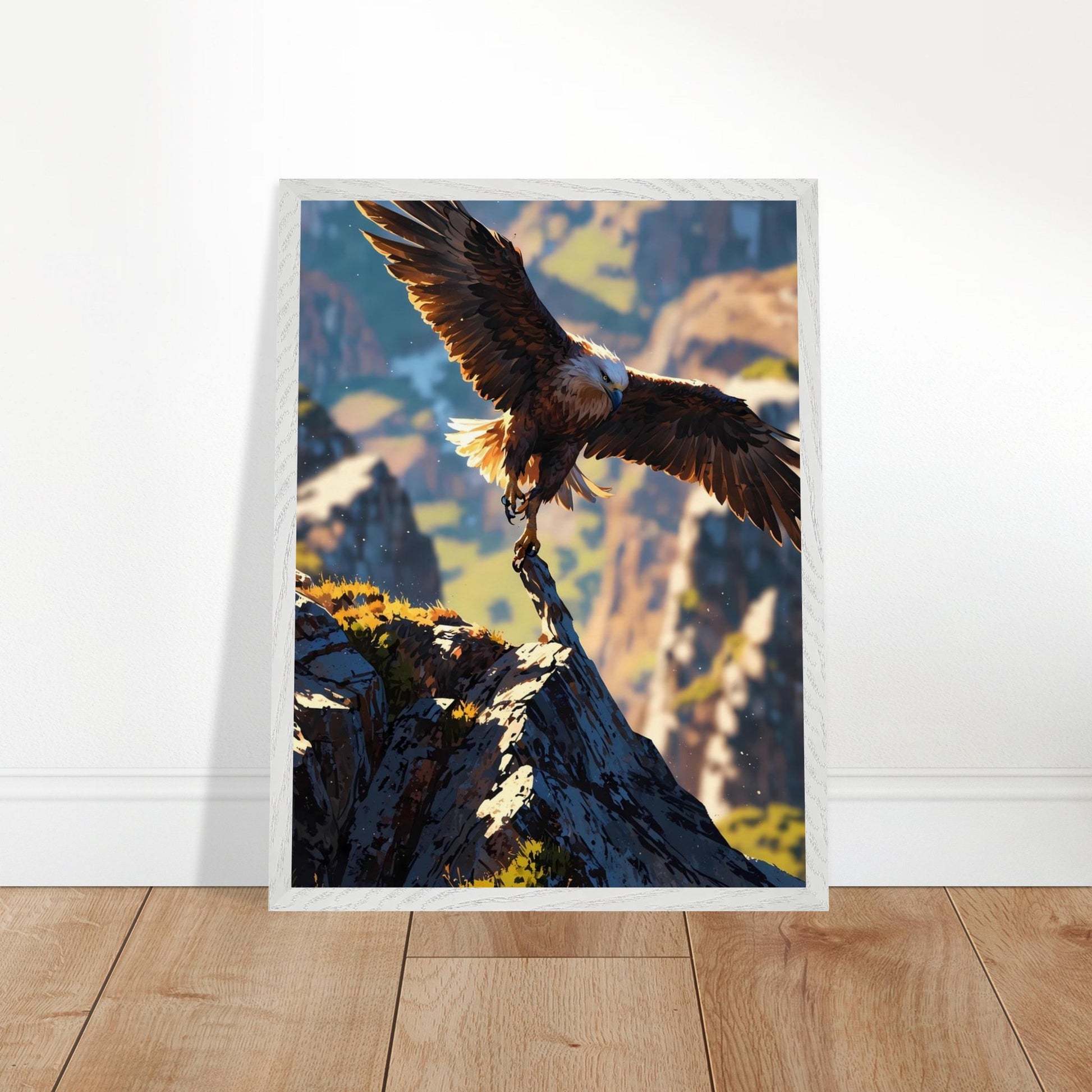 Affiche Aigle Royal encadrée, cadre bois (vue 3)