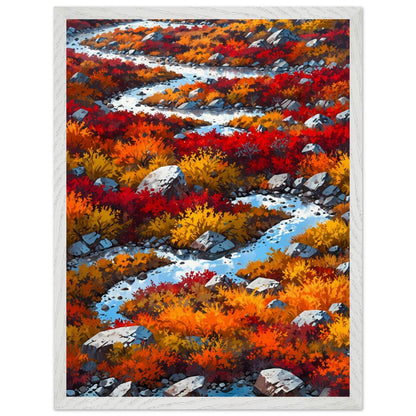 Affiche Toundra en Automne encadrée, cadre bois (vue 4)