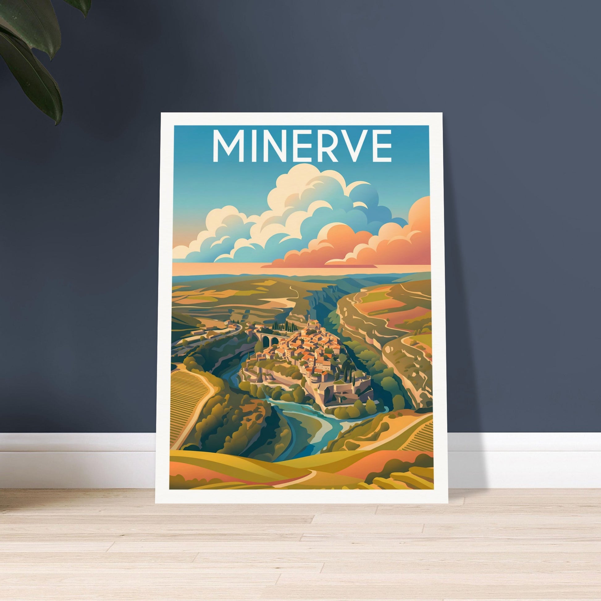 Affiche Minerve, mise en situation dans un intérieur (vue 2)