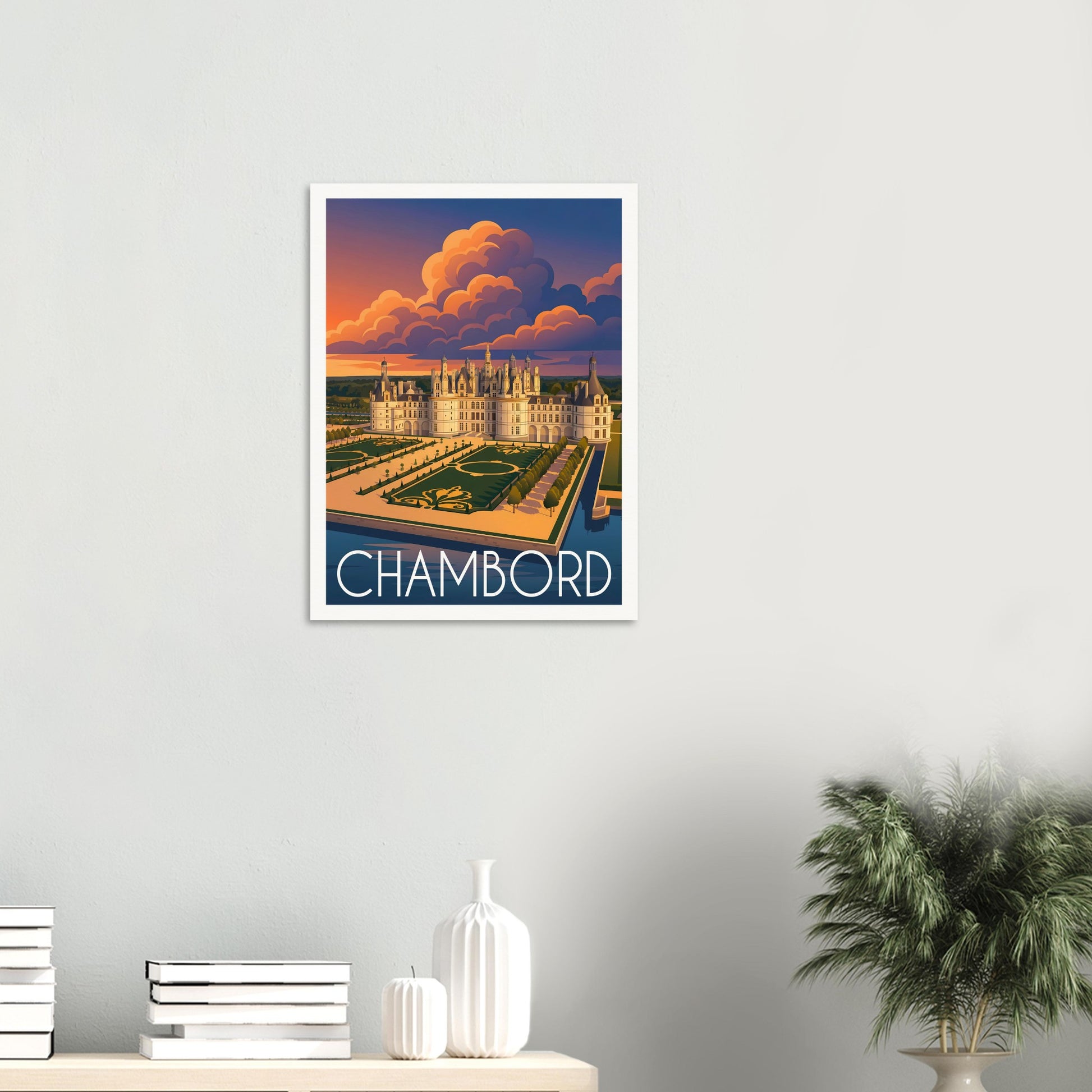 Affiche Chambord, mise en situation dans un intérieur