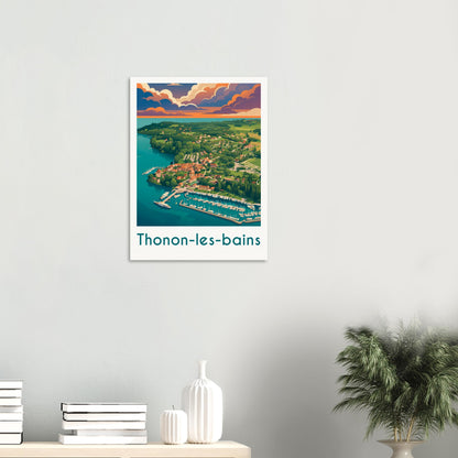 Affiche Thonon-les-Bains, mise en situation dans un intérieur
