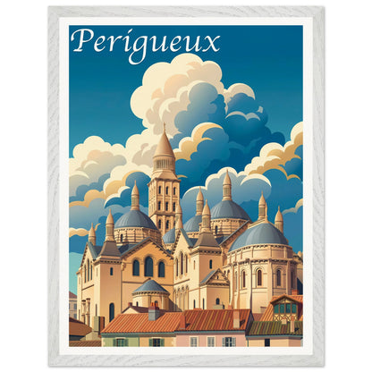 Affiche Périgueux encadrée, cadre bois (vue 4)