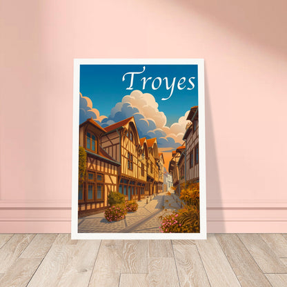 Affiche Troyes, mise en situation dans un intérieur (vue 2)