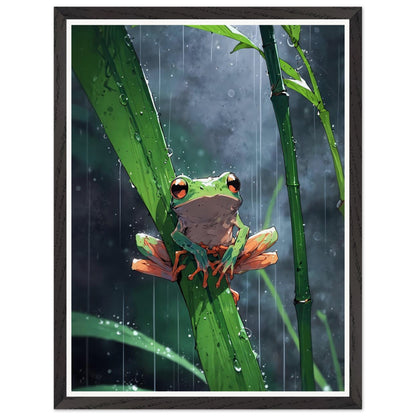 Affiche illustrée Bambouseraie Encadrée — poster rétro, impression beaux-arts 250g