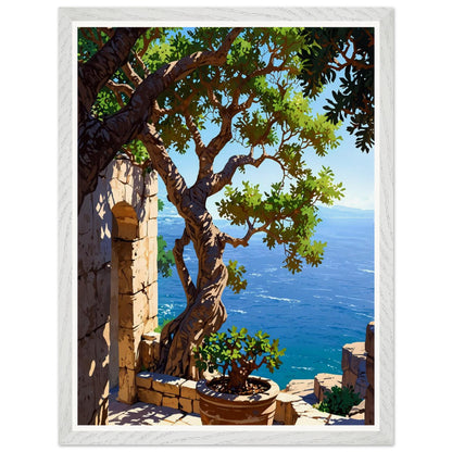 Affiche illustrée Figuier ancien Encadrée — poster rétro, impression beaux-arts 250g