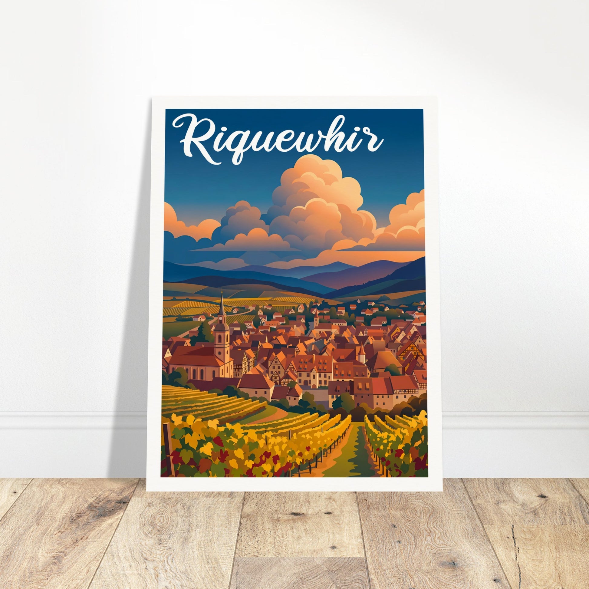 Affiche Riquewihr, mise en situation dans un intérieur