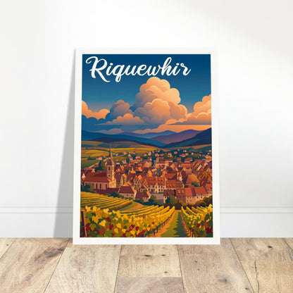 Affiche Riquewihr, mise en situation dans un intérieur
