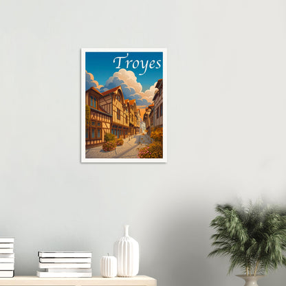 Affiche Troyes, mise en situation dans un intérieur
