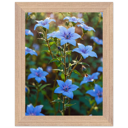 Affiche Champ de Bourrache Bleue encadrée, cadre bois (vue 3)