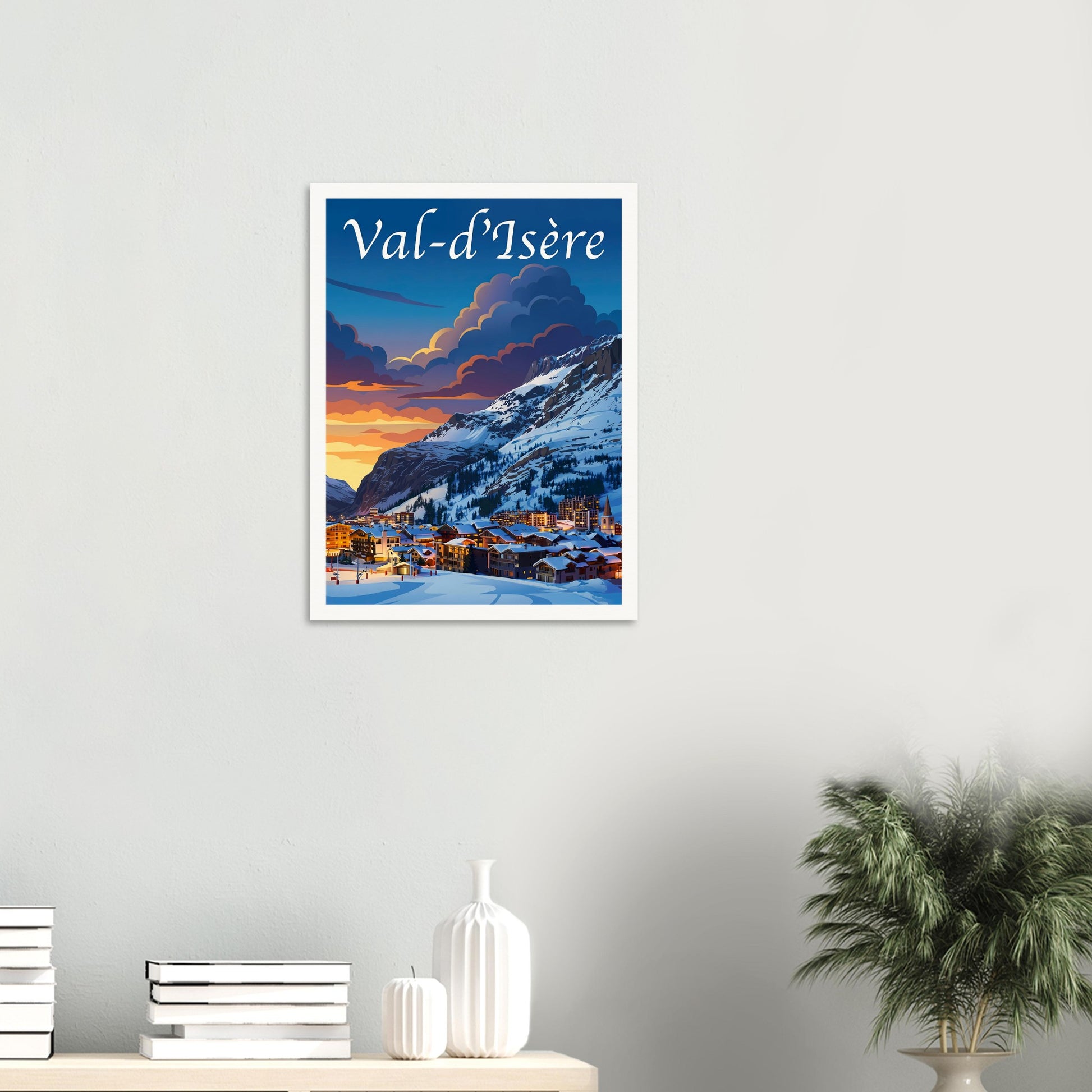 Affiche Val d'Isère, mise en situation dans un intérieur (vue 2)