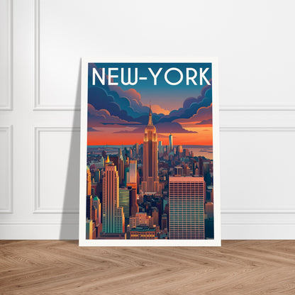 Affiche New York, mise en situation dans un intérieur
