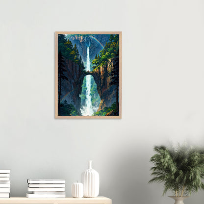 Affiche Île Flottante encadrée, cadre bois (vue 3)