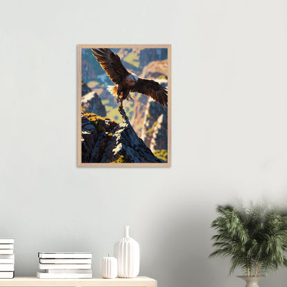 Affiche Aigle Royal encadrée, cadre bois (vue 7)