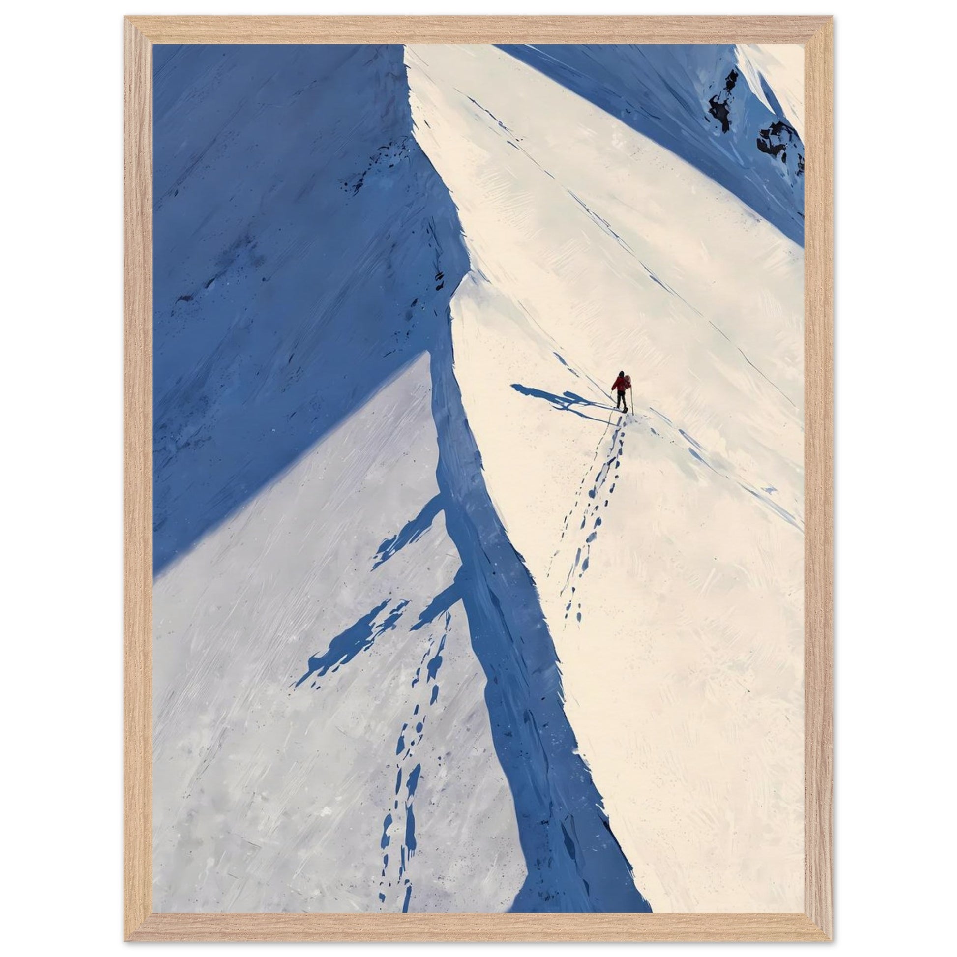 Affiche Coureur de Montagne encadrée, cadre bois (vue 7)