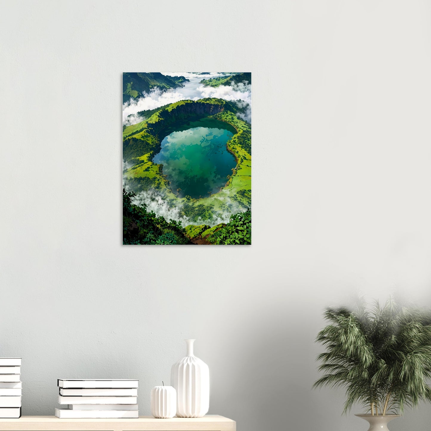Affiche Paysage des Açores, mise en situation dans un intérieur (vue 2)