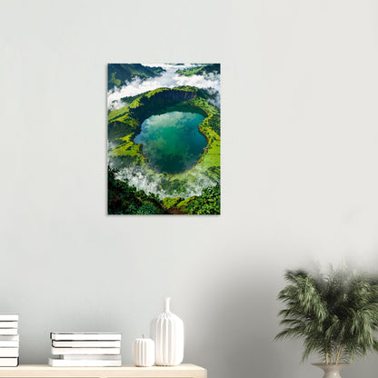 Affiche Paysage des Açores, mise en situation dans un intérieur (vue 2)
