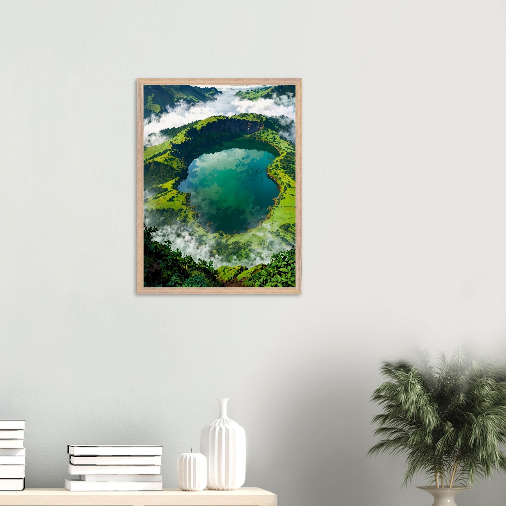Affiche Paysage des Açores encadrée, cadre bois (vue 5)