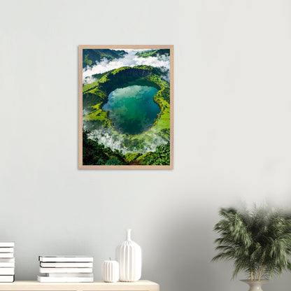 Affiche Paysage des Açores encadrée, cadre bois (vue 5)