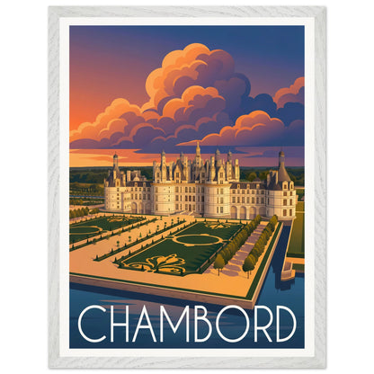 Affiche Chambord encadrée, cadre bois