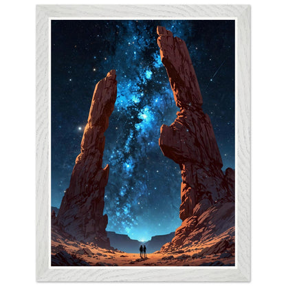 Affiche Arche de Pierre Géante Encadrée, cadre blanc 30x40 cm