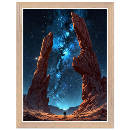 Affiche Arche de Pierre Géante Encadrée, cadre bois 30x40 cm