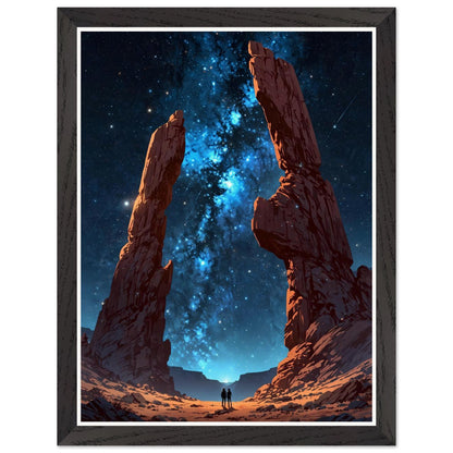 Affiche Arche de Pierre Géante Encadrée, cadre noir 30x40 cm
