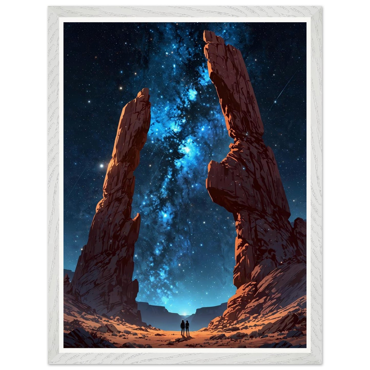Affiche Arche de Pierre Géante Encadrée, cadre blanc 45x60 cm