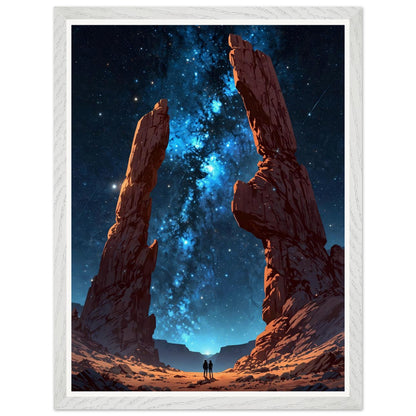 Affiche Arche de Pierre Géante Encadrée, cadre blanc 45x60 cm