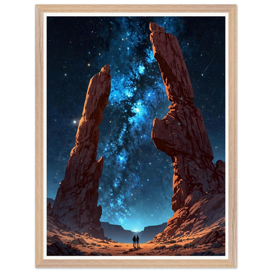 Affiche Arche de Pierre Géante Encadrée, cadre bois 45x60 cm
