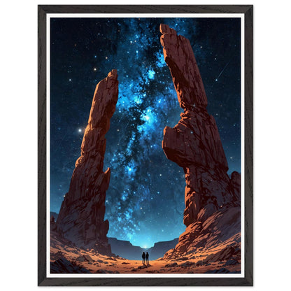 Affiche Arche de Pierre Géante Encadrée, cadre noir 45x60 cm