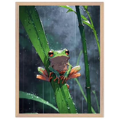 Affiche Bambouseraie Encadrée, cadre bois 45x60 cm