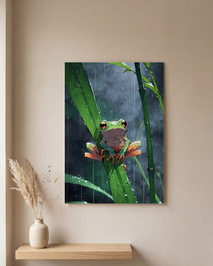 Affiche Bambouseraie, mockup sur un mur epure, Muchimura