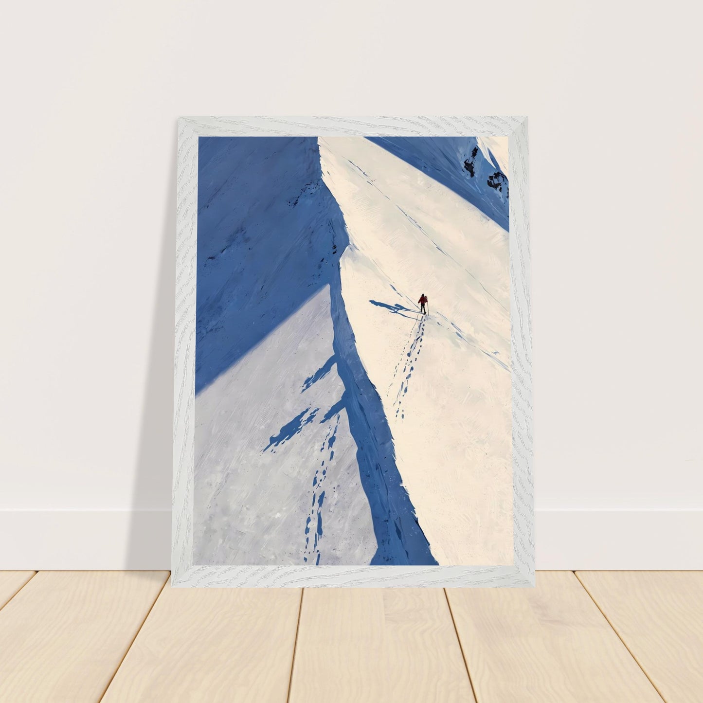 Affiche Coureur de montagne Encadrée, cadre blanc 30x40 cm