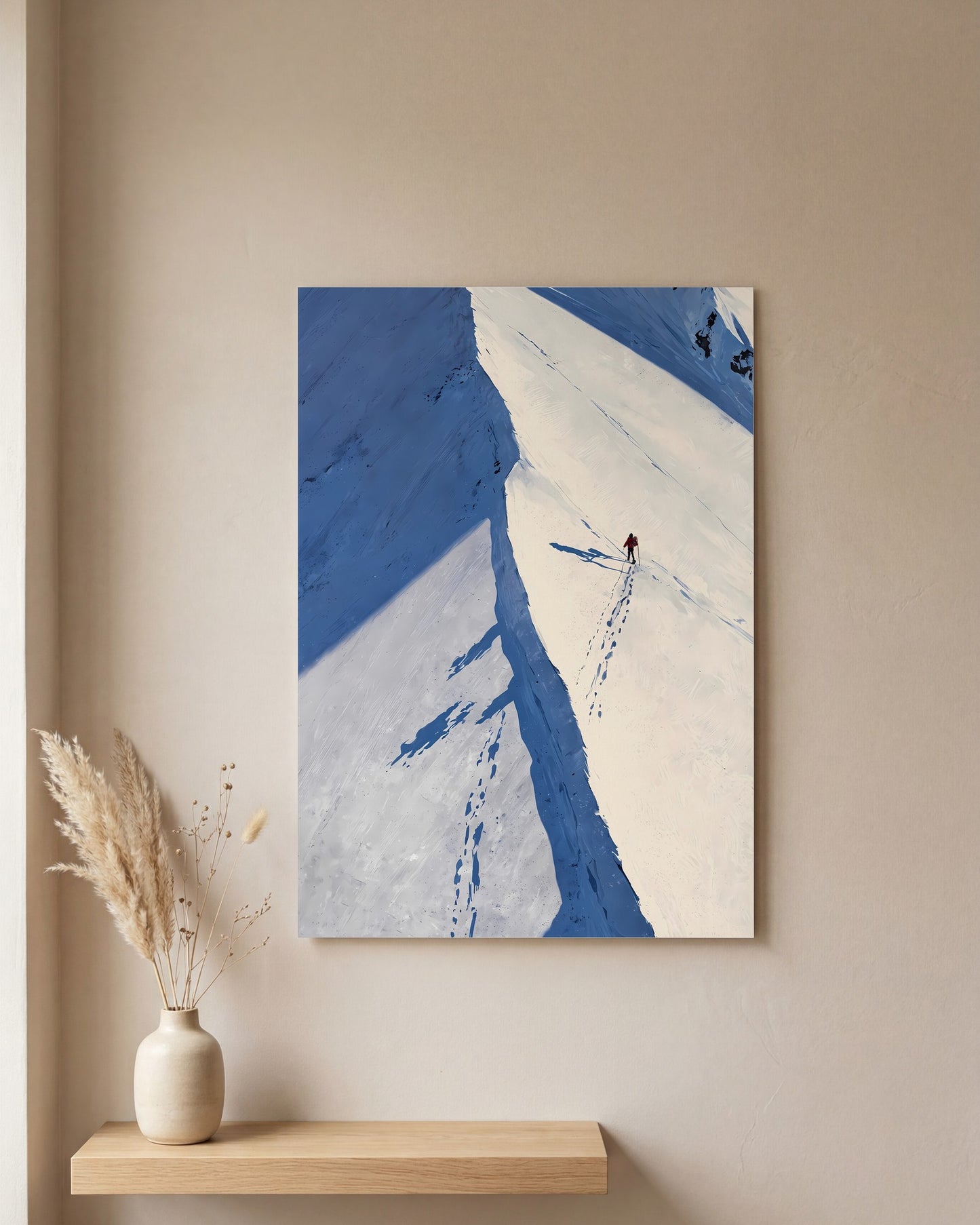 Affiche Coureur de Montagne, mockup sur un mur epure, Muchimura
