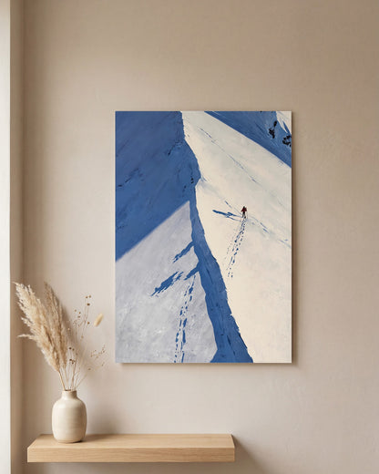 Affiche Coureur de Montagne, mockup sur un mur epure, Muchimura