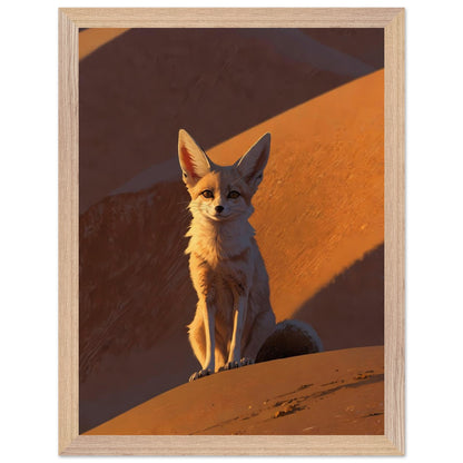Affiche Fennec Encadrée, cadre bois 30x40 cm
