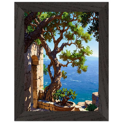 Affiche Figuier ancien Encadrée, cadre noir 15x20 cm