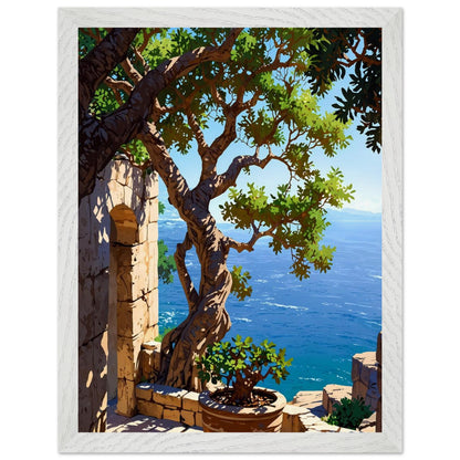 Affiche Figuier ancien Encadrée, cadre blanc 30x40 cm
